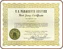 Parachute Certificate